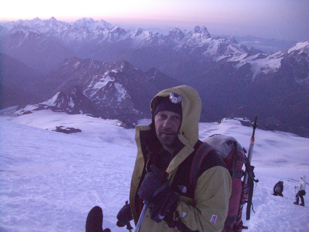 Tommy during a break right before sunrise