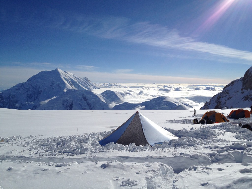 Our kitchen tent high above the clouds in Camp 3