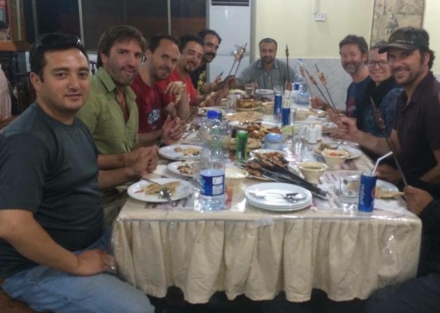 Our team enjoying a delicious dinner at Restaurant Kabul